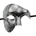 Miniatyrbild 2 av 5: Mask för män Halloween Phantom of the Opera Masquerade Mask Silver