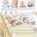 Miniatyrbild 3 av 5: Baby Crib Bumper - 1 meter flätad babykudde orm flätad stötfångare sammet spjälskydd nyfödd spjälskydd