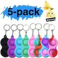 5-pack Simple dimple, MINI Pop it Fidget Finger Toy / Leksak- CE Multicolor multifärg
