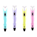 Miniatyrbild 3 av 4: Intelligent 3D-penna LED-display 3D-utskriftspenna USB Blå