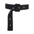 Kvinder trenchcoat bælte brede applikationer fleksibel og justerbar Black pin buckle