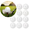 Treningsgolfballer med hull 10-pakning Vit Hvid