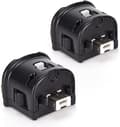 2 Motion Plus Adapter Sensor för Wii Remote Controller, Motion Plus Adaptor Accelerator Ersättning för Wii Motion Plus Adapter Black