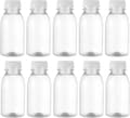 10 st 250 ml mjölkflaskor med lockjugs transparenta burkar plast juiceflaskor behållare för fester hem utomhus resor