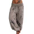 Kvinnor Boho Harem Pants Yoga Casual Baggy Hareem Byxa khaki khaki M