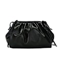 Miniatyrbild 1 av 3: Kvinnors Dumpling Bag Molnform Handväska Ruched Bag Strap Crossbody axelväska Black