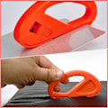 Miniatyrbild 5 av 5: 2st presentpappersskärare, omslagspappersskärare DIY handgjorda pappersskärverktyg (orange)
