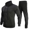 Atletisk träningsoverall med luva för män, långärmad black qd black black XL