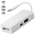Miniatyrbillede 1 af 5: Usb-c Magsafe Adapter 3 i 1 Type-c til Magsafe 1/2 Konverter Adapter til Bærbare Computere Smartphones White