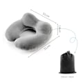 Miniatyrbild 4 av 6: Rese-Kit 3-i-1 - Uppblåsbar Nackkudde & Sovmask Black Svart
