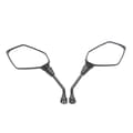 Universal 2 st motorcykel backspegel svart motorcykel krom skoter backspegel sid spegel 8mm