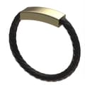 USB til Lightning Lade-armbånd - Elegant Lær Magnetisk Lader Svart