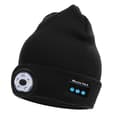 Unisex Stickad Bluetooth Mössa med LED-Ljus - Svart Svart black