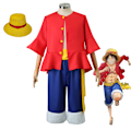 Pikkukuva 1 / 6: 4st Luffy set Halloween animedräkt för barn vuxen Kid-M