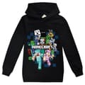 Coola Barn Minecraft Hoodie Tröja Långärmad Pullover Toppar black black 150 cm