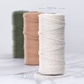 Pikkukuva 3 / 5: 3 färger Macrame Garn, Macrame Rep 3mm X 100m Natural Macrame Co