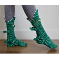 Miniatyrbillede 2 af 5: Kvinders sjove dyrestrømper Nyhed Krokodille Gulvstrømper Christmas Creative 3D strikkede sokker Trendy Shark Socks Krokodille