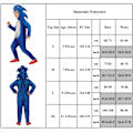 Miniatyrbild 5 av 5: Sonic The Hedgehog Cosplay kostymkläder för barn, pojkar, flickor - Overall + Mask + Handskar 10-14 år = EU 140-164 Jumpsuit+huva+handske Jumpsuit+huva+handske 5-6 år = EU 110-116