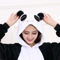 Miniatyrbild 4 av 4: Panda Kigurumi Pyjamas Bear Onesies För vuxen One-Piece Pijamas Djur Nattlinne Kvinnor Män ovkläder Pojke Flickor Cosplay kostym panda onesies S