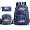 KPop Demon Hunters Rygsæk Studerende Skoletaske Penalhus Skuldertaske 3-delt Sæt _a A Blue Pattern Blue Pattern Style C