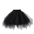 Dame Tutu Party Danse Tyllskjørt Kort RYGG L BLACK