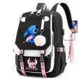 Pikkukuva 1 / 4: stitch reppu lasten reput reppu USB-liitännällä 1kpl sort og hvid