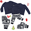 Miniatyrbillede 7 af 7: Jule familie matchende pyjamas sæt juletræ trykt Kid-navy 6T