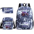 KPop Demon Hunters Ryggsäck Studenter Skolväska Pennfodral Axelväska 3-dels Set _a A Lightning Blu Lightning Blue Style C