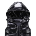 Miniatyrbilde 2 av 2: Sliktaa Unisex skinnende vanntett ermeløs jakke Lett puffervest svart Black M