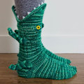 Miniatyrbillede 3 af 5: Kvinders sjove dyrestrømper Nyhed Krokodille Gulvstrømper Christmas Creative 3D strikkede sokker Trendy Shark Socks Krokodille