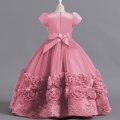 Miniatyrbild 4 av 5: Barnklänning Prinsessklänning Fashionabla lång puffig klänning Födelsedagsshow för flickor Piano Performance Klänning rosa 110