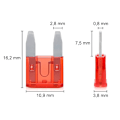 Miniatyrbild 2 av 2: Flatstiftsäkring, MINI 10-pack