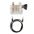 Miniatyrbild 6 av 8: Morse Code Key Dual Paddle Automatic Shortwave Portable CW Morse Telegraph Key for Camping Indoor Silver