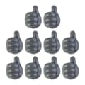 Almi Pack of 10 Towel Hooks, Self-Adhesive Hooks, Wall Hooks, Clothes Hooks Gift