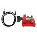 Miniatyrbild 1 av 8: Morse Code Key Dual Paddle Automatic Shortwave Portable CW Morse Telegraph Key for Camping Indoor Burgundy