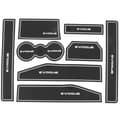 Bildörrmatta Gummimatta Koppkudde Dammatta Interiör Anti-grind Slot Matta För Range Evoque 2012-2018 black  white