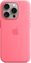 Apple iPhone 15 Pro -silikonikuori MagSafella (vaaleanpunainen)