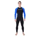 Blå VÅTDRÄKT för män Superstretch Dykarvåtdräkt Simning Surfing Snorkling L Blue