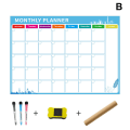 Miniatyrbild 8 av 9: Raderbar kalender för kylskåp Magnetiska whiteboard-kalendrar Månads-/veckoplanerare Organizer Daglig anteckningsbok B