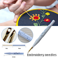 Miniatyrbild 2 av 9: Punch Needle Matta Hooking Tool Broderipenna ABS Justerbar Punch Needle Vävverktyg Filtmatta Hooking Threader