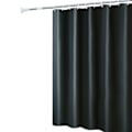 Miniatyrbild 1 av 8: Vattentät Duschdraperi Tjockna PEVA Tyg Lång Badgardin Snabbtorkande Gardiner Foder Med Krokar För Hemmet Pure Black 120*200