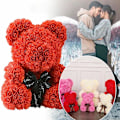 Miniatyrbild 2 av 10: Rose Björn Ros Blomma Nalle Till årsdagen Födelsedagar Bröllopsduschar Flickvän Hustru Mammor Red and box