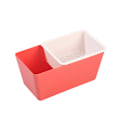 Miniatyrbild 1 av 11: Multifunktionell dubbellagers snackbox Hem fyrkantig urlakningsbar fruktbricka Red
