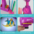 Miniatyrbild 6 av 7: Barn ritningsprojektor Set Batteridriven ritning Lärleksak för barn Pojkar Flickor Purple