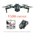 Miniatyrbild 7 av 11: Vikbar trippelkamera antenn-drönare 360° Rollover Quadcopters kameraleksaker för inomhus utomhus Carbon 6K 2B