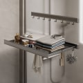 Miniatyrbild 6 av 9: Infällbar utdragbar kläder Mesh Stor kapacitet Sparar utrymme Klädställ för balkong Black Short