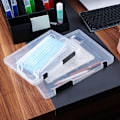 Miniatyrbild 3 av 11: A4/A5 Transparent förvaringslåda Bärbar organizer Red Small A5