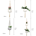 Miniatyrbild 9 av 10: Macrame Växthängare Inomhus Utomhus hängande växthållare Hängande planteringsställ Blomkrukor för dekorationer Set