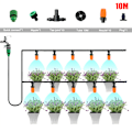 Miniatyrbild 1 av 10: Patio Spray Misters Vattningssystem Kit Tillbehör för Utomhus Trädgård Växthusmunstycken Imma A-10M