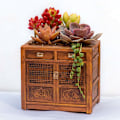 Miniatyrbild 9 av 10: Krukor Planteringskärl Harts Retro Nyhet Kruka Desktop Balkong Växt Blomkruka för suckulent växt Behållare Heminredning Flower Pot For Recorder